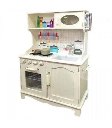 cocina-vintage-madera-con-accesorios