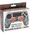 Funda Silicon + Grips Camo Digital Black Ps4
