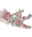 Muñeca Nacida Gris 40 Cm