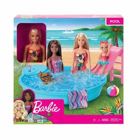 barbie-con-piscina-tobogan-y-accesorios