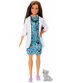 Barbie Quiero Ser Veterinaria Morena Bata Médica y Gatito