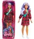 barbie-fashionista-vestido-cuadros-rojos-pelo-violeta