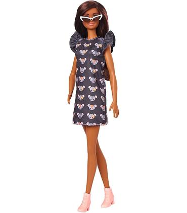 barbie-fashionista-morena-vestido-estampado-ratones
