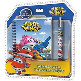 libreta-espiral-super-wings-con-boligrafo-clamshell-3d