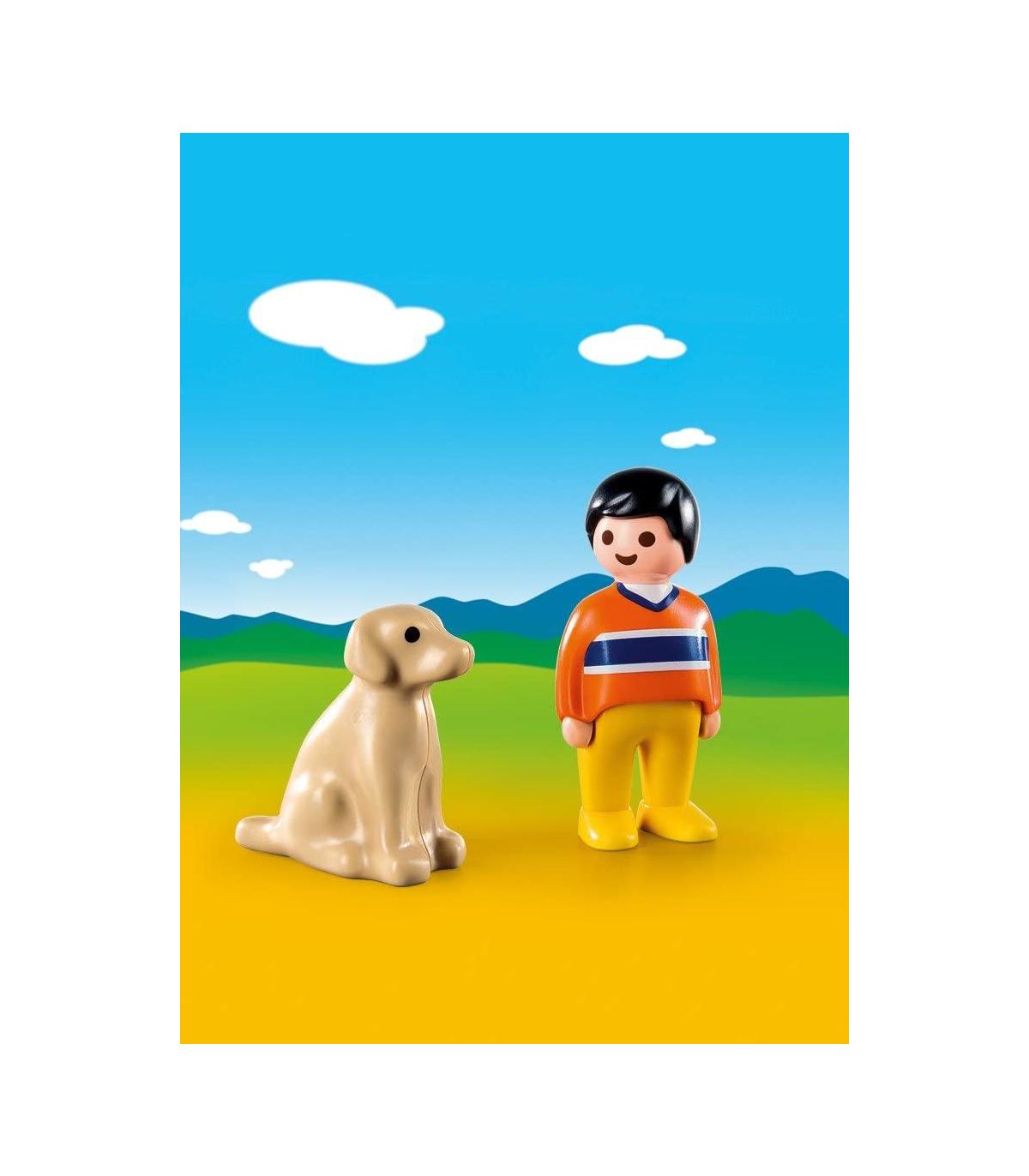 Playmobil 9256 1.2.3 Hombre Con Perro-Perro formación 8 