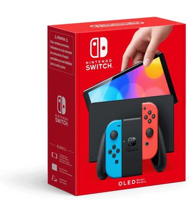 consola-nintendo-switch-oled-azul-neon-rojo-neon