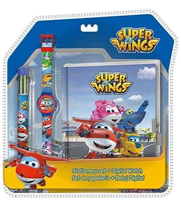 super-wings-diario-mas-reloj-digital-mas-boligrafo