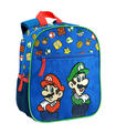 Mochila Super Mario Mario y Luigi Pre Escolar Azul