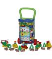 Carrito con Juego de Construccion Builder 160 Piezas