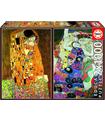 Puzzle  El Beso + La Virgen, Gustav Klimt 2x1000Pz
