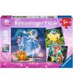 Puzzle Princesas Disney A 3x49 Piezas