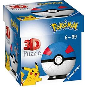puzzle-3d-pokemon-superball-azul-54-piezas