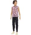 Ken Barbie Fashionista Camiseta Rayos con Pelo