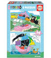 Puzzles Barbapapa 2 Unidades de 20 Piezas Cada Uno