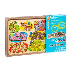 4-puzzles-de-madera-en-1