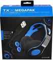 Megapack Auriculares TX30 Azul + Cable Usb Carga + Grips Ps4