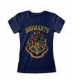 CAMISETA HARRY POTTER HOGWARTS FADED CREST (FITTED) - 1XL