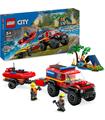 Lego 60412 Camion de Bomberos 4x4 con Barco de Rescate