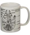 Taza de Desayuno Star Wars Plano Halcon
