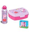 Cantimplora Aluminio 500ml + Sandwichera Peppa Pig