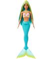 Barbie Dreamtopia Sirena Pelo Azul y Amarillo