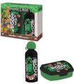 Cantimplora Aluminio 500ml + Sandwichera Minecraft