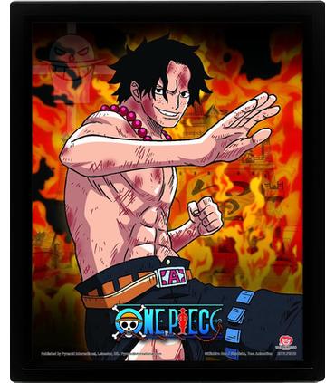 cuadro-3d-one-piece-brothers-burning-rage