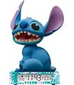 Despertador digital con fecha Stitch y luz de noche 3D