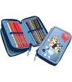 Estuche 2 Cremalleras Bluey