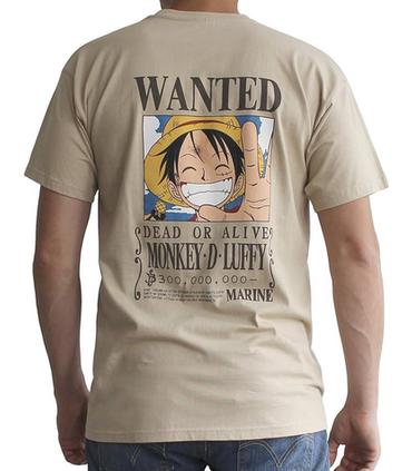 one-piece-tshirt-wanted-luffy-homme-talla-m