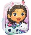 Mochila Infantil 3d Aplicaciones Gabby's