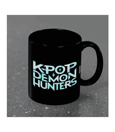 kpop-demon-hunters-taza-ceramica-negra-logo-325ml