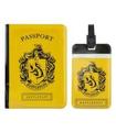SET ETIQUETA+FUNDA PASAPORTE HUFFLEPUFF