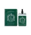 SET ETIQUETA+FUNDA PASAPORTE SLYTHERIN