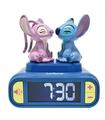 Despertador Digital con Luz 3D Stitch y Angel