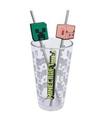 SET VASO DOS PAJITAS 480 ML MINECRAFT MO