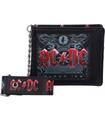 CARTERA Y CADENA AC/DC BLACK ICE ALBUM EN RELIEVE, 11 CM