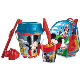 mochila-conjunto-playa-castillo-mickey-con-accesorios