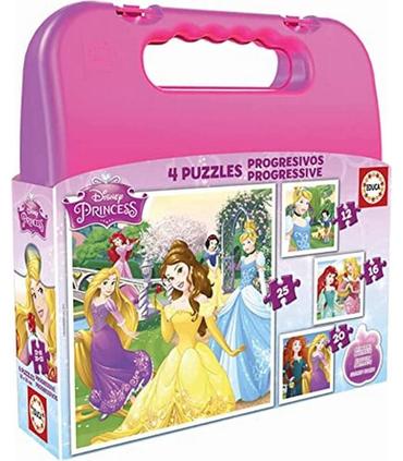 puzzle-maleta-progresivas-princesas-disney-4-puzzles