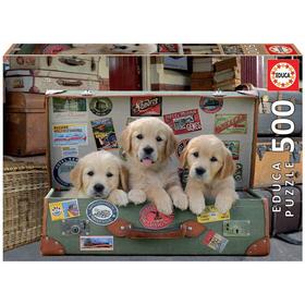 puzzle-cachorros-en-el-equipaje-500pz